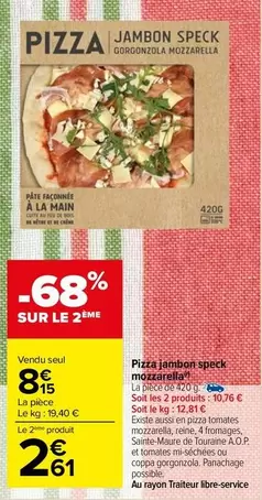 pizza jambon speck maczanella