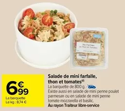 Salade De Mini Farfalle, Thon Et Tomates