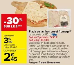 Piada Au Jambon Cru Et Fromage