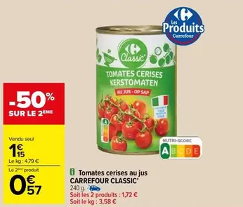 Carrefour - Tomates Cerises Au Jus Classic