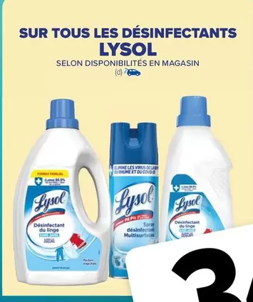 tous - lysol - sur tous les désinfectants