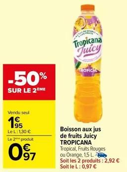 tropicana - boisson aux jus de fruits juicy