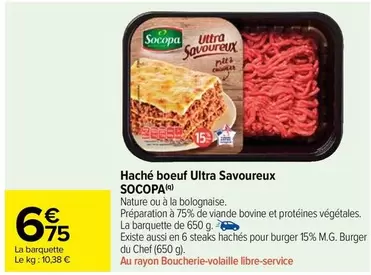 Socopa - Haché Boeuf Ultra Savoureux