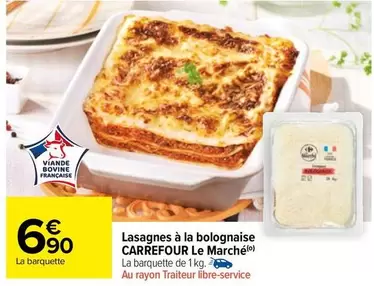 carrefour - lasagnes à la bolognaise le marché