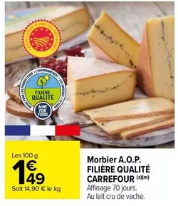 carrefour - morbier a.o.p. filière qualité