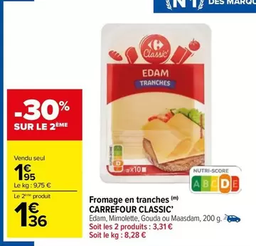 Carrefour - Fromage En Tranches Classic'