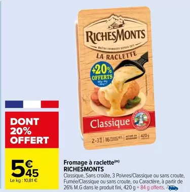 richesmonts - fromage à raclette