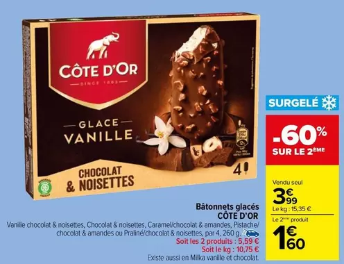 Côte d'or - Bâtonnets Glacés