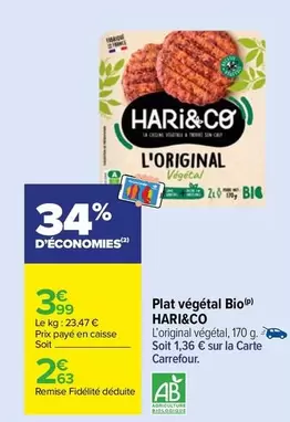 hari & co - plat végétal bio