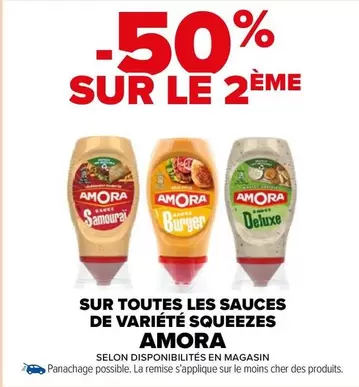 Amora - Découvrez les Squeezes de Sauces Variées en Promotion!