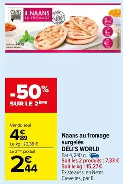 Deli's World - Naans Au Fromage Surgelés