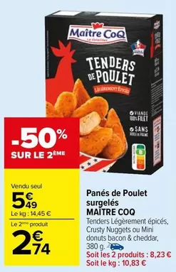 Maître Coq - Panés De Poulet Surgelés