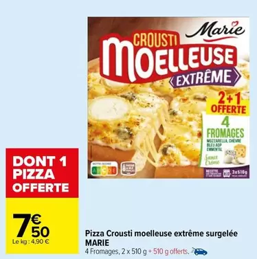 marie - pizza crousti moelleuse extreme surgelée