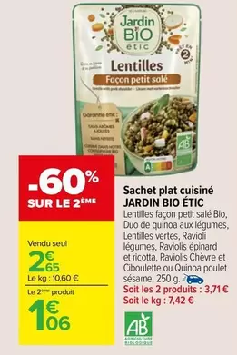 Jardin Bio Étic - Sachet Plat Cuisiné