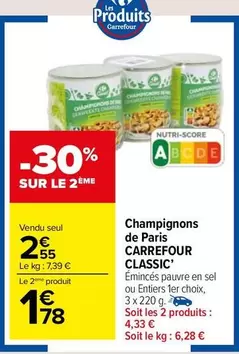 carrefour - champignons de paris classic