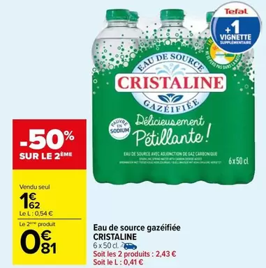 tefal - cristaline - eau de source gazéifiée