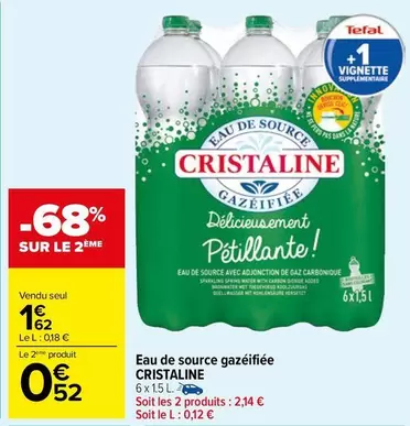 tefal - cristaline - eau de source gazéifiée