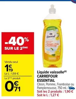 carrefour - liquide vaisselle essential