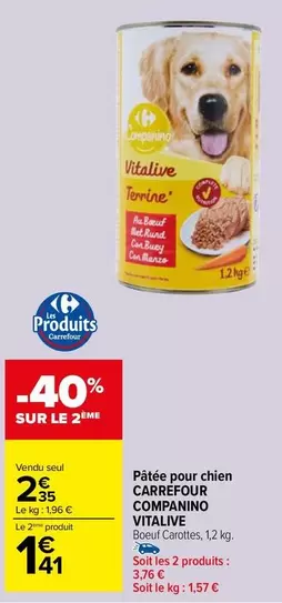 Carrefour Companino : Pâtée pour Chien Varieté - Offrez à votre compagnon une alimentation savoureuse et équilibrée