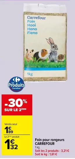 carrefour - foin pour rongeurs