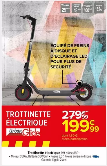 urban glide - trottinette électrique