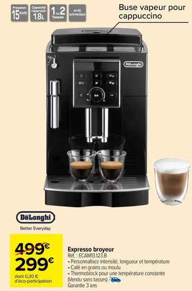 DeLonghi - Expresso Broyeur Réf. : Eatent122b