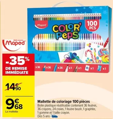 maped - Mallette De Coloriage 100 Pièces