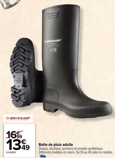 Dunlop - Botte De Pluie Adulte