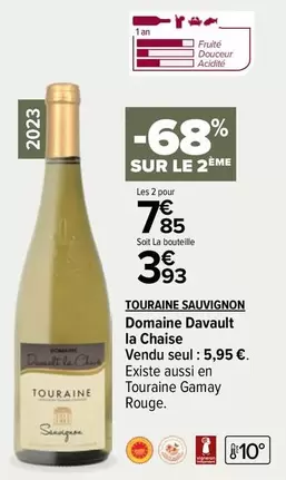 Touraine Sauvignon - Domaine Davault La Chaise