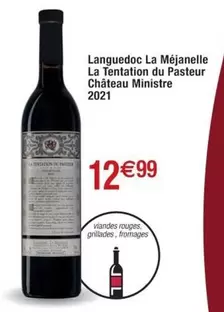 Château Ministre La Méjanelle 2021 - La Tentation Du Pasteur, Languedoc, Vin Rouge d'Excellence