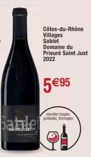 Côtes-du-Rhône Villages Sablet 2022 - Domaine Du Prieuré Saint Just