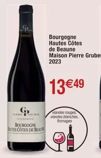 Bourgogne Hautes Côtes De Beaune Maison Pierre Grubel 2023 - Vin Rouge Équilibré et Aromatique