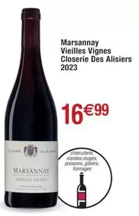 Marsannay Vieilles Vignes Closerie Des Alisiers 2023 - Vin d'exception avec des caractéristiques uniques