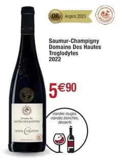 Saumur-Champigny Domaine Des Hautes Troglodytes 2022 - Vin rouge élégant avec des caractéristiques troglodytes