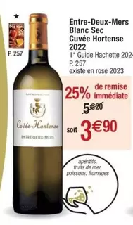 Entre-deux-mers Blanc Sec Cuvée Hortense 2022