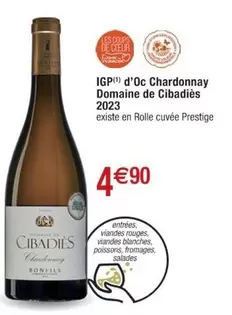 Domaine De Cibadiès IGP d'Oc Chardonnay 2022 - Un vin exceptionnel à découvrir