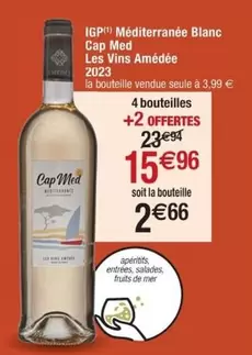 Cap - Les Vins Amédée IGP Méditerranée Blanc : un vin frais et fruité à découvrir !