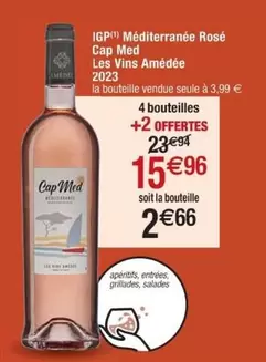 Cap - Les Vins Amédée - IGP Méditerranée Rosé Med : Un rosé fraîcheur à découvrir !