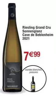 Sonnenglanz - Riesling Grand Cru Cave De Beblenheim 2021 : Un vin d'exception à découvrir