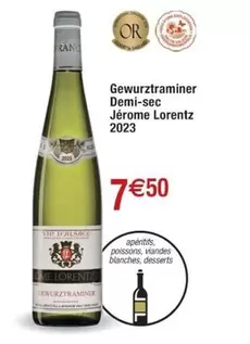 Jerome Lorentz - Gewurztraminer Demi-sec