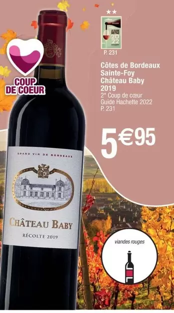 Château Baby - Côtes De Bordeaux Sainte-roy