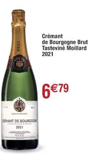 Brut - Crémant de Bourgogne Tastevine Moillard 2021 : un vin effervescent d'exception à découvrir