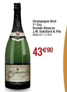 Brut - J.M. Gobillard & Fils - Champagne 1 Cru Grande Réserve : Un Éclat d'Excellence à Découvrir