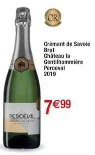 Brut Crémant De Savoie Château La Gentilhomme Perceval 2019 - Un vin effervescent d'exception à découvrir