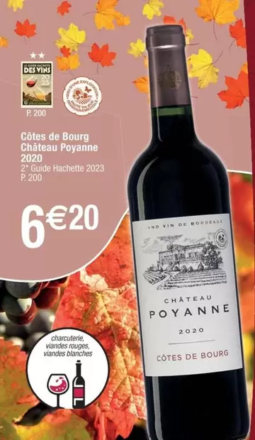 Côtes De Bourg Chateau Poyanne 2020