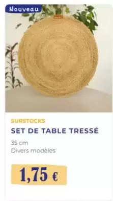 Set De Table Tressé offre à 1,75€ sur Noz