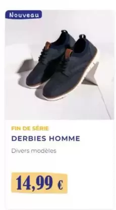 Derbies Homme offre à 14,99€ sur Noz