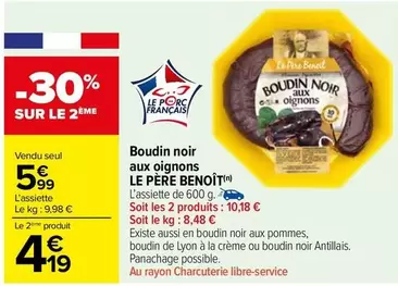 Le Père Benoît - Boudin Noir Aux Oignons