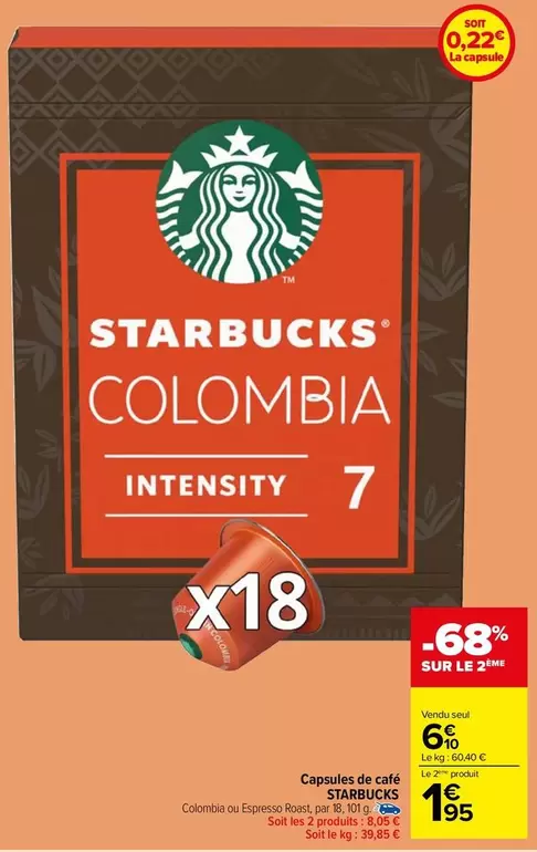 Colombia - Starbucks - Capsules De Café