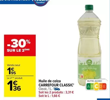 carrefour - classic huile de colza